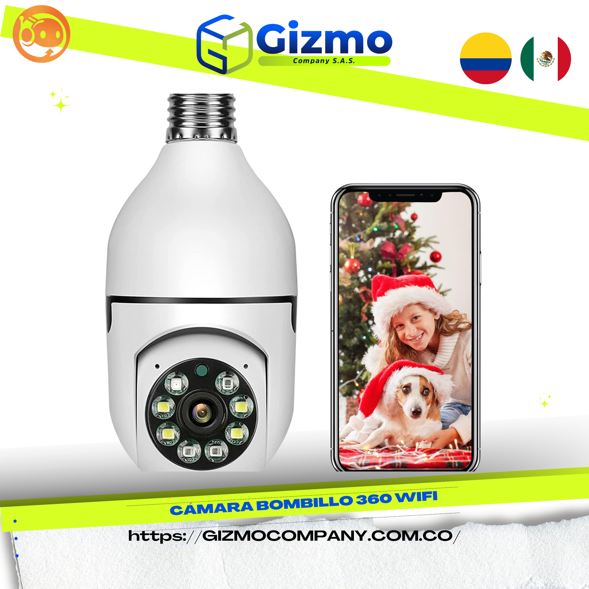 Cámara Bombillo 360 WIFI